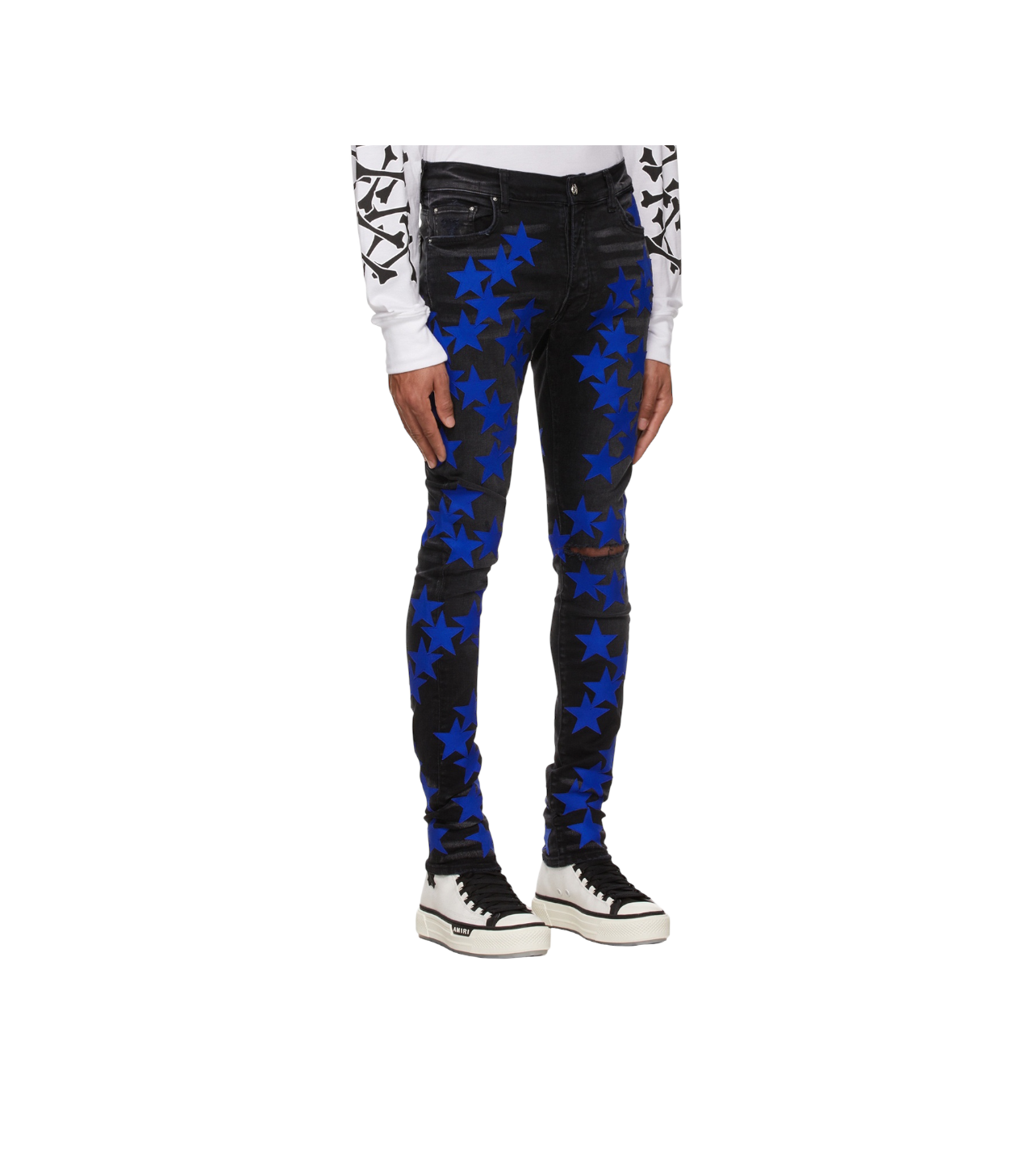 AM X Alchemest Blue Star Jeans Black