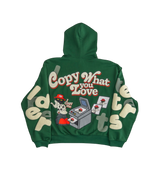 Red Letters Copy Me Green Hoodie