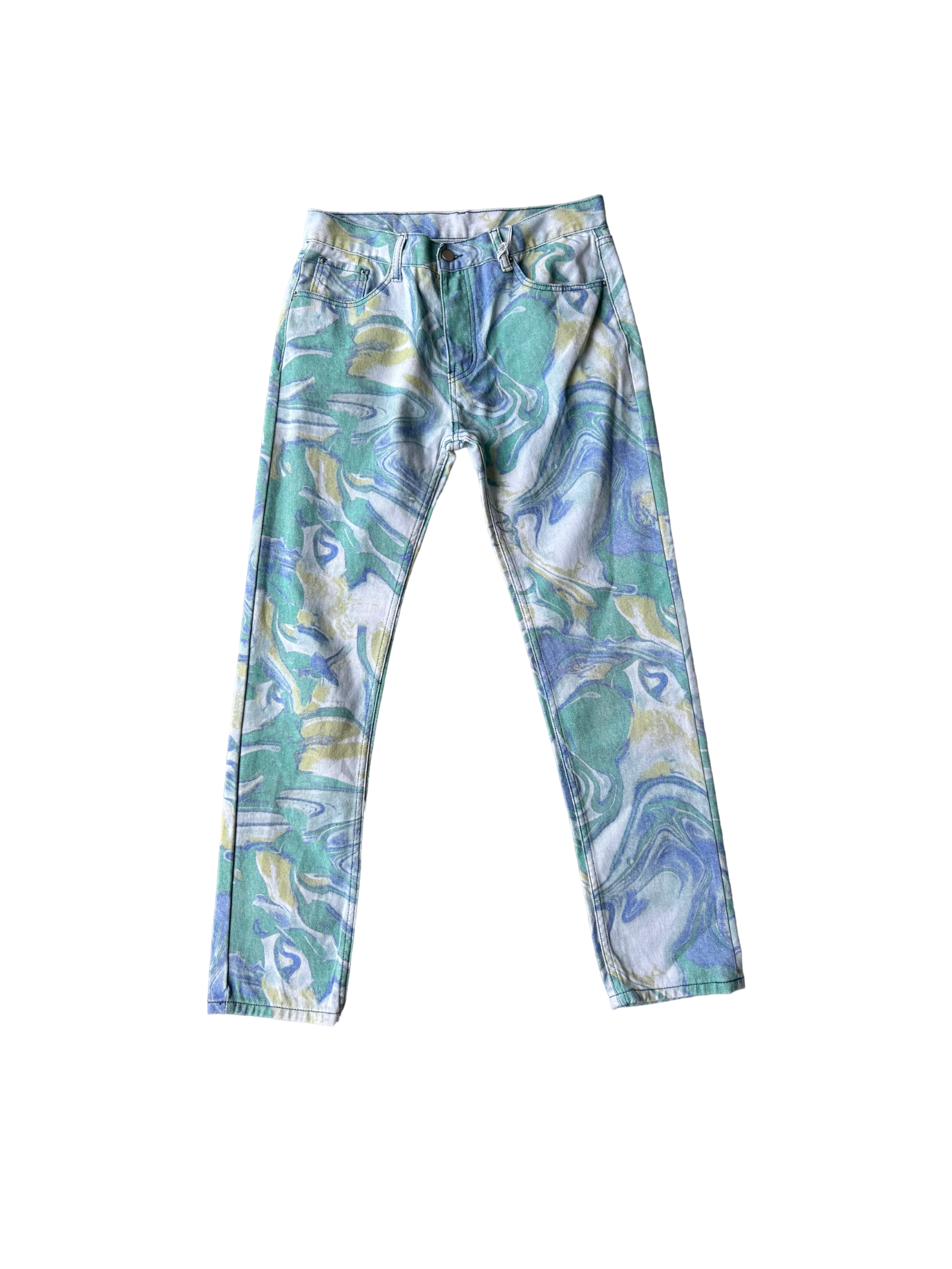 MNML Multi Color Skinny Jeans Teal/Purple