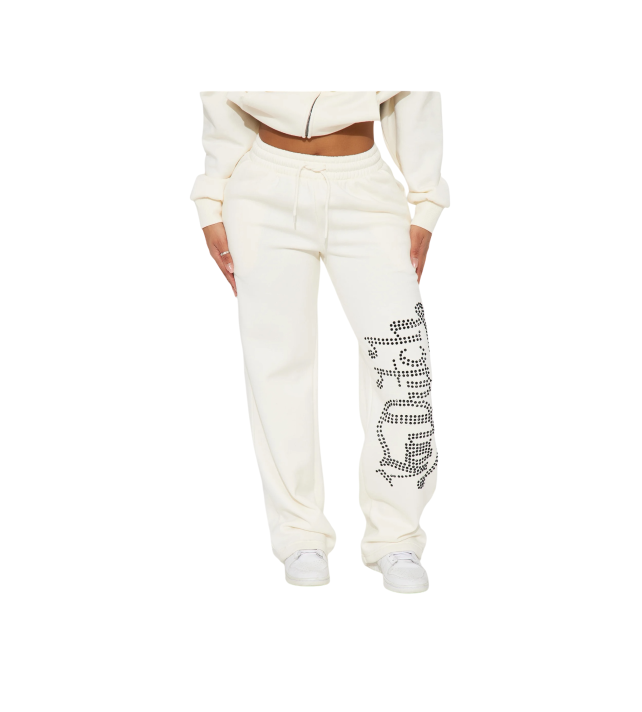 Von Dutch Rhinestone Sweats Tan