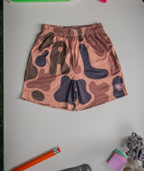 Red Letters Camo Mesh Shorts