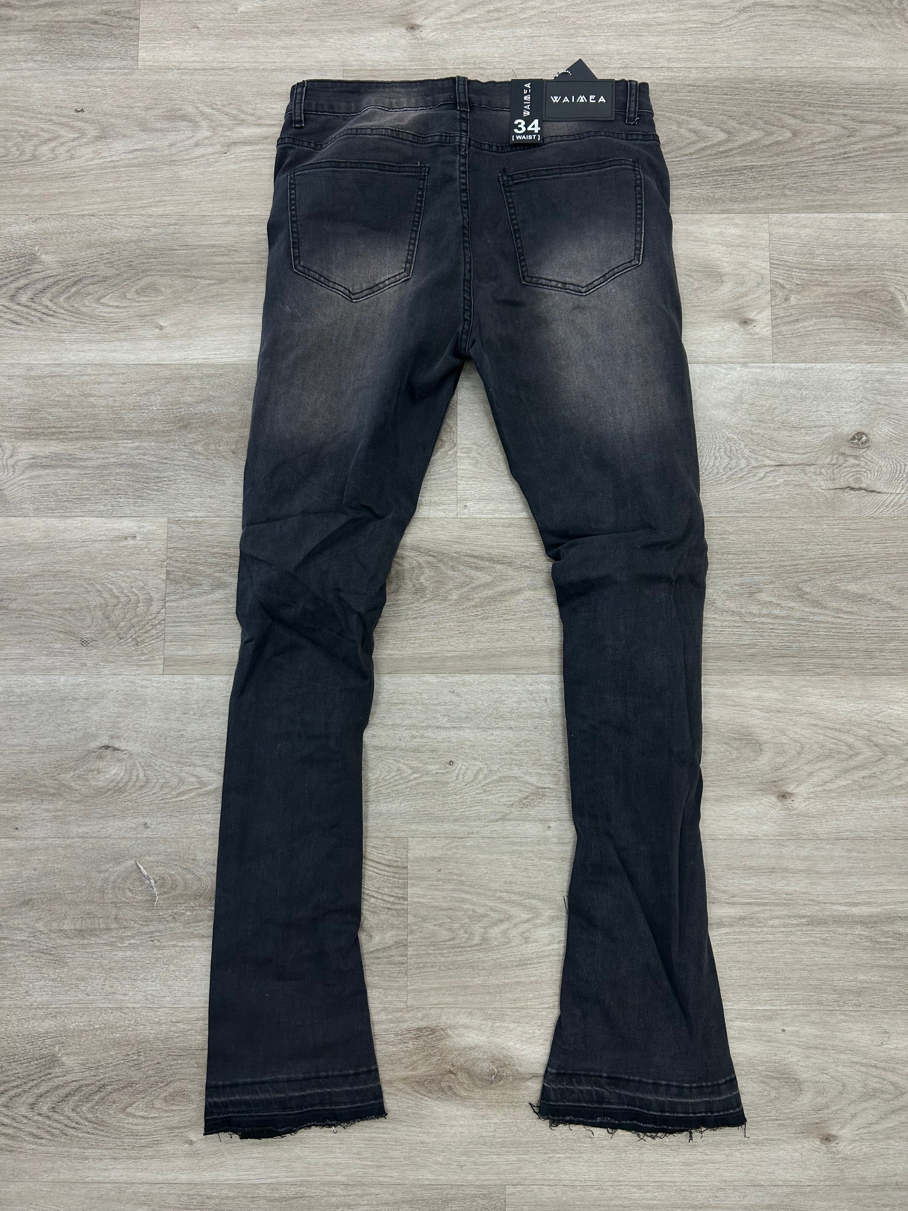 Waimea Black Wash Stacked Jeans