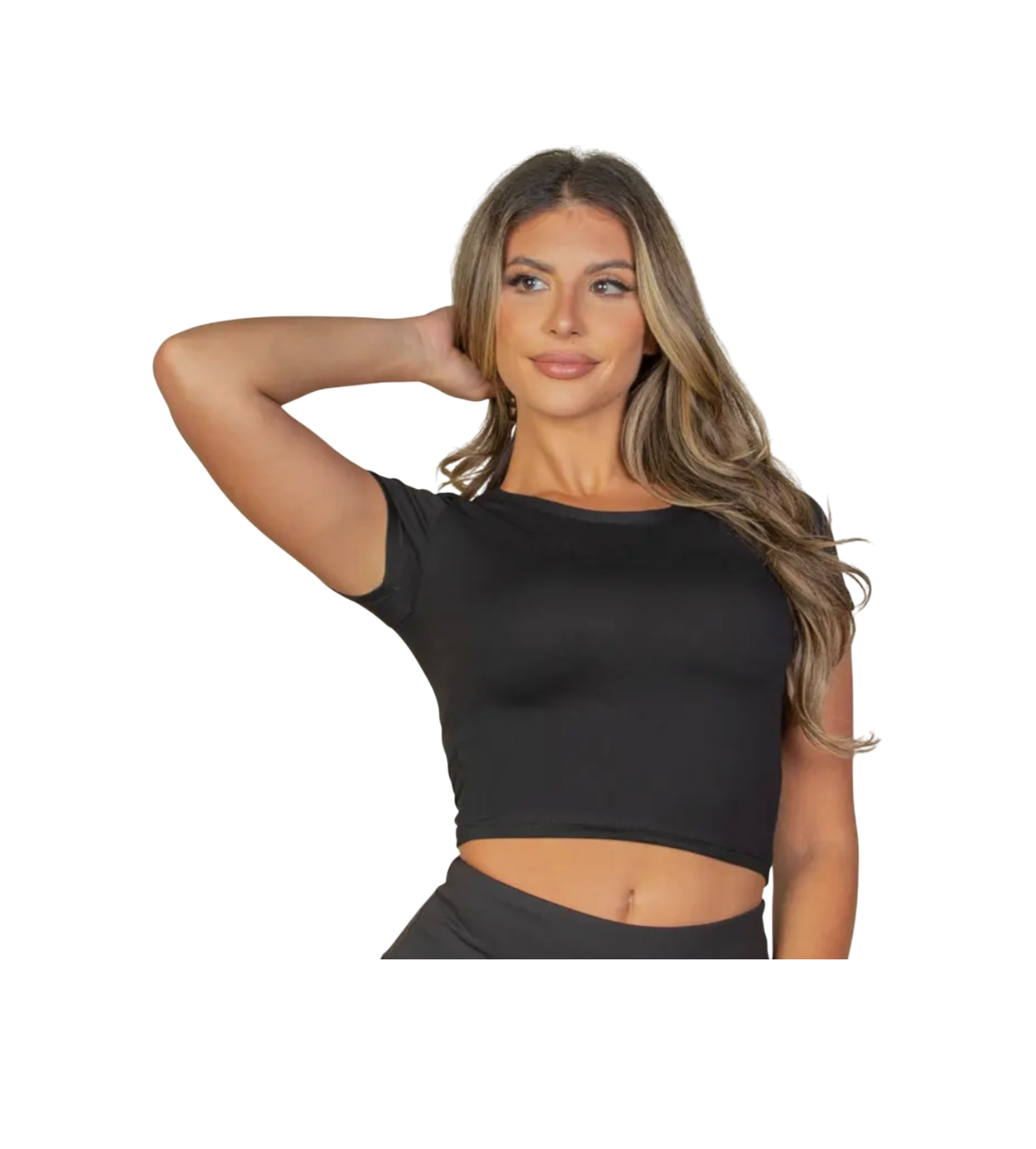 Capella Roundneck CropTop Black