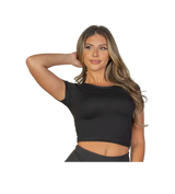 Capella Roundneck CropTop Black