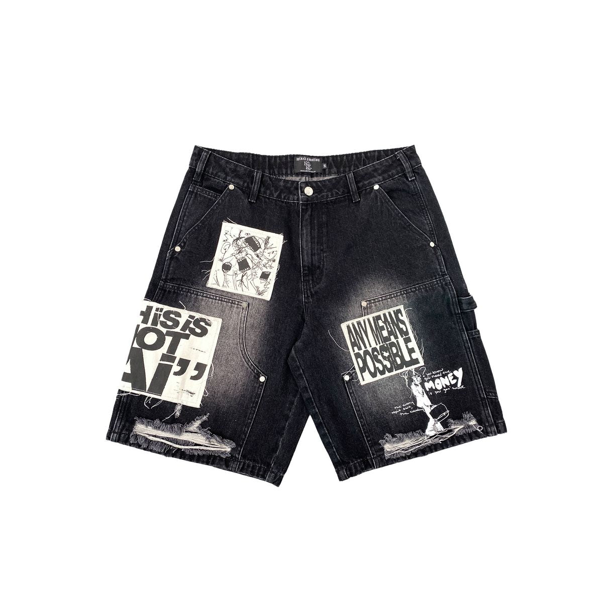 Mixed Emotions “Ai” Shorts Black