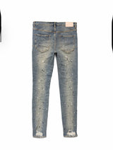 Purple Jeans Blue Splatter