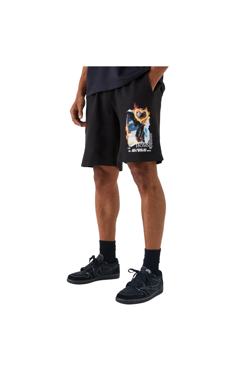 Homme Angel Black Shorts