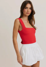Le Lis Bow Top Red