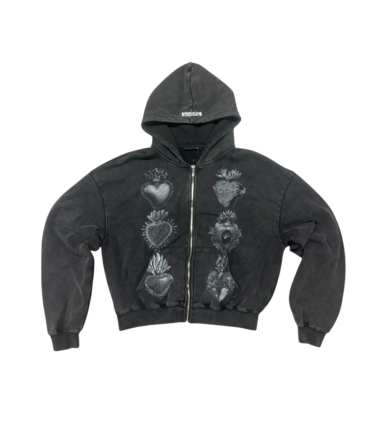 Syndicate Hearts Zip Up Black