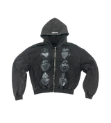 Syndicate Hearts Zip Up Black