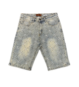 Waimea Studded Pearl Short Light Wash