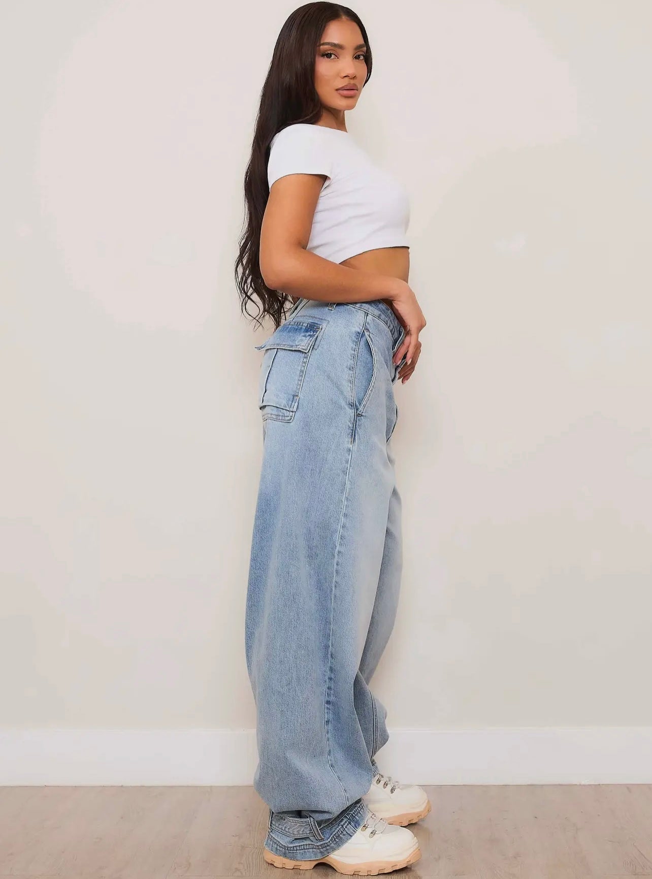 Wide Leg Baggy Denim Vibrant MIU
