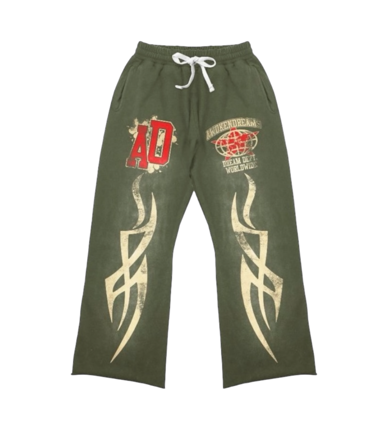 Awoken Dreams Olive Varsity Sweatpants