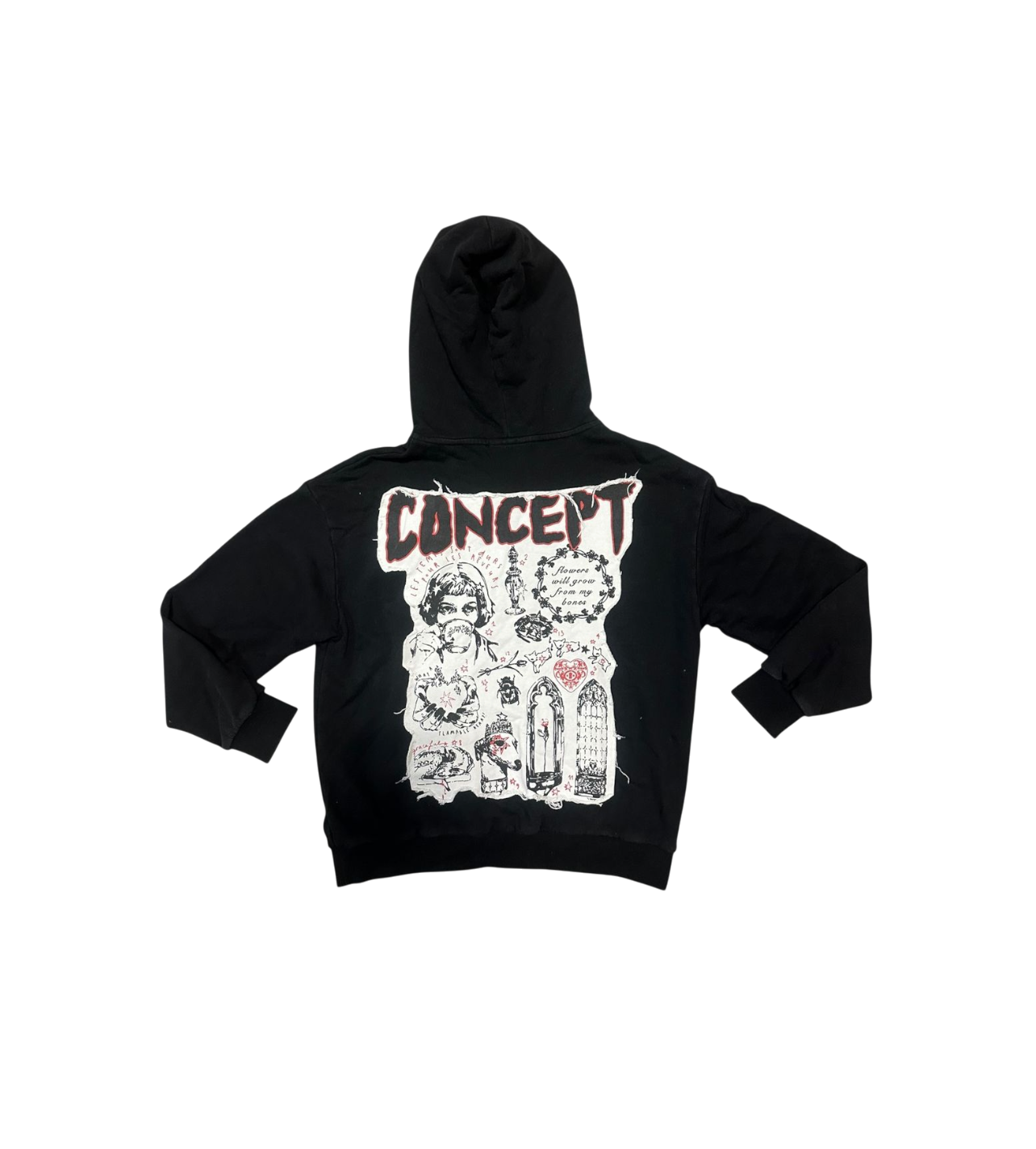 Concept “Flowers” Hoodie Black