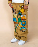 EPTM Patchwork Tan Workwear Pants