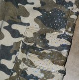 DUAA Green Camo Rhinestone Shorts