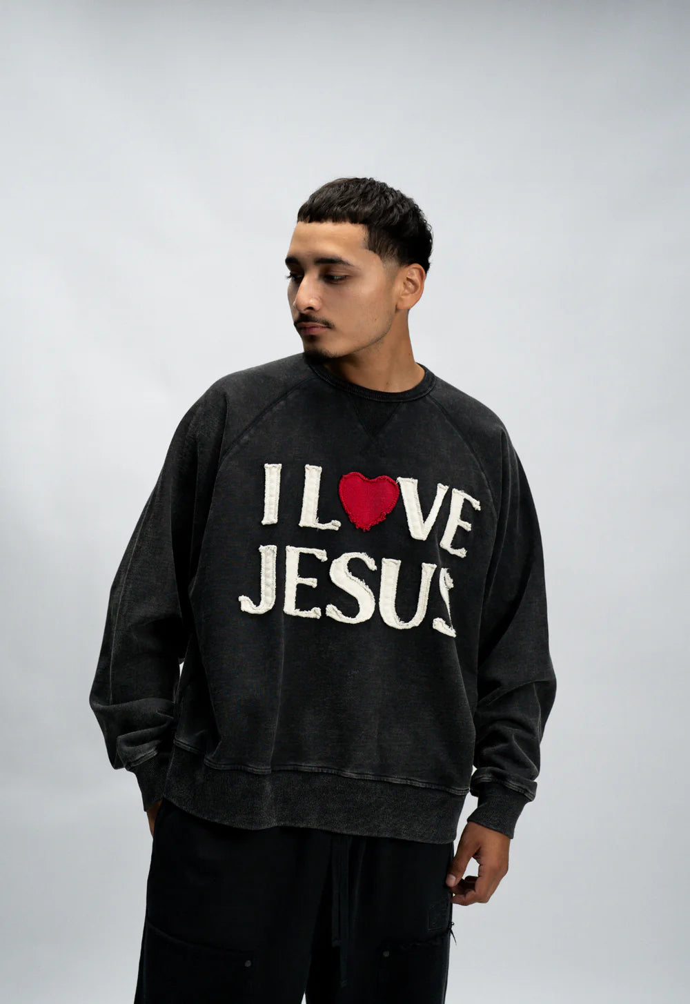 God In You I Love Jesus Crewneck Black