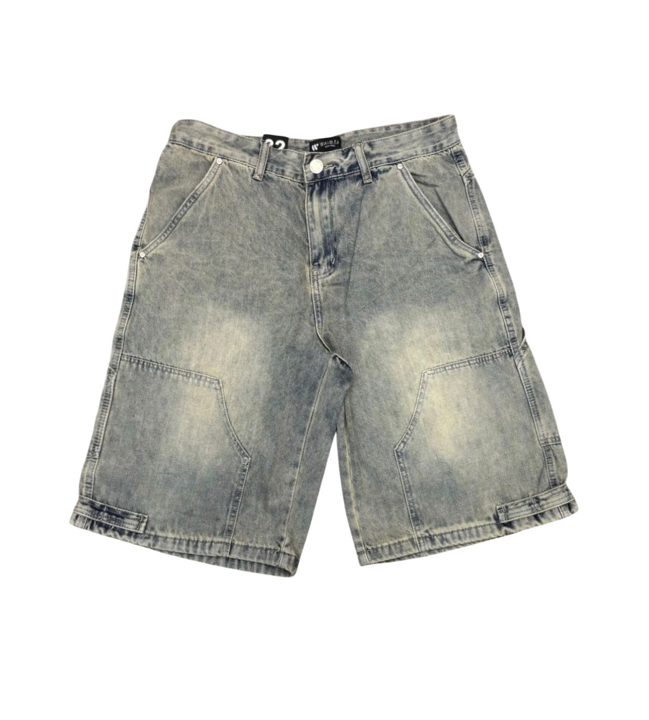 Waimea Double Knee Jean Short Stone Wash