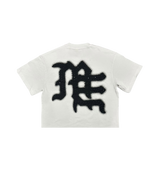 Mixed Emotions Never Die Tee White Rhinestone