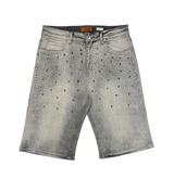 Black Studded Rhinestone Y2K Denim