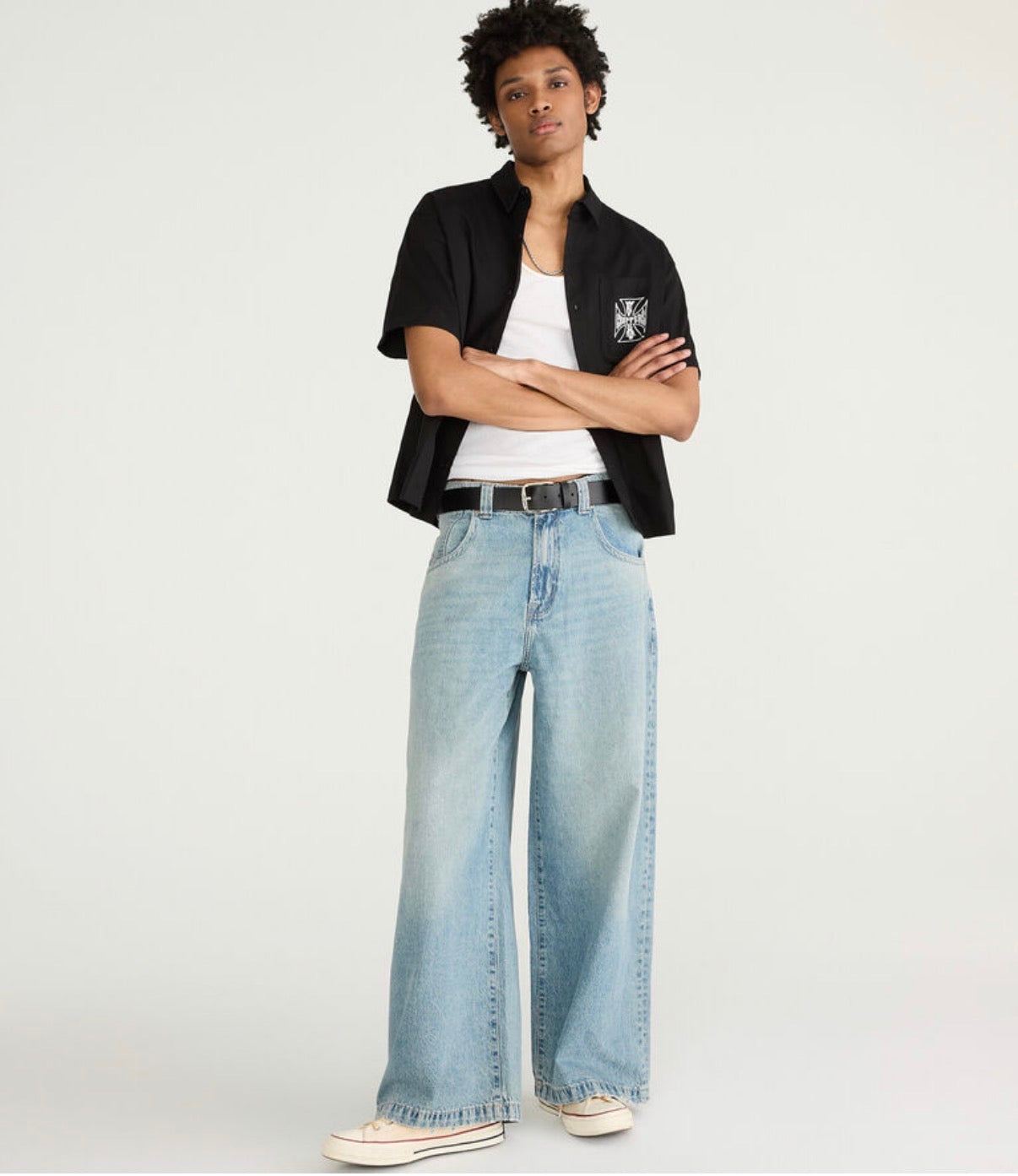 WCC Classic Button Up Tee Black