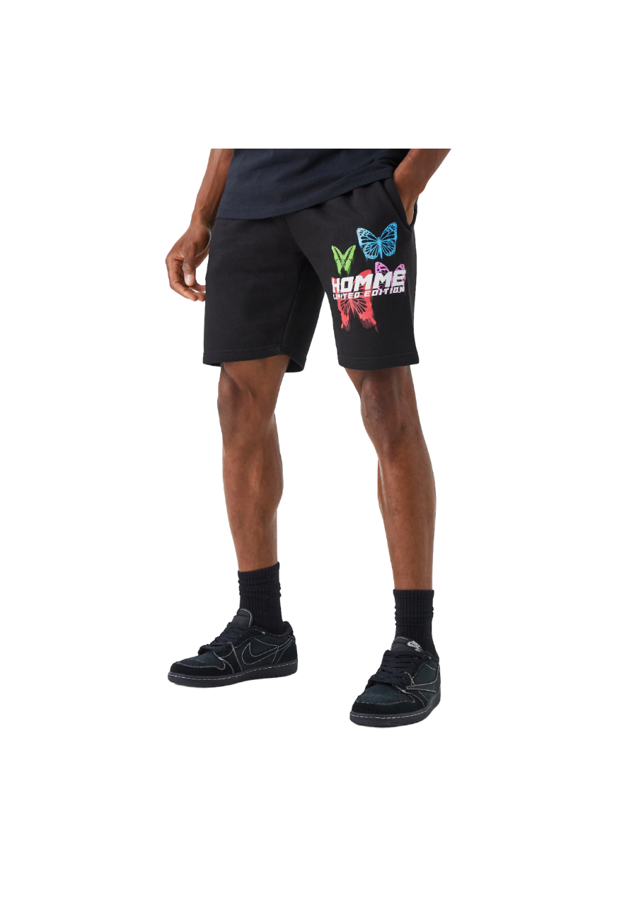 Homme Butterfly Black Shorts