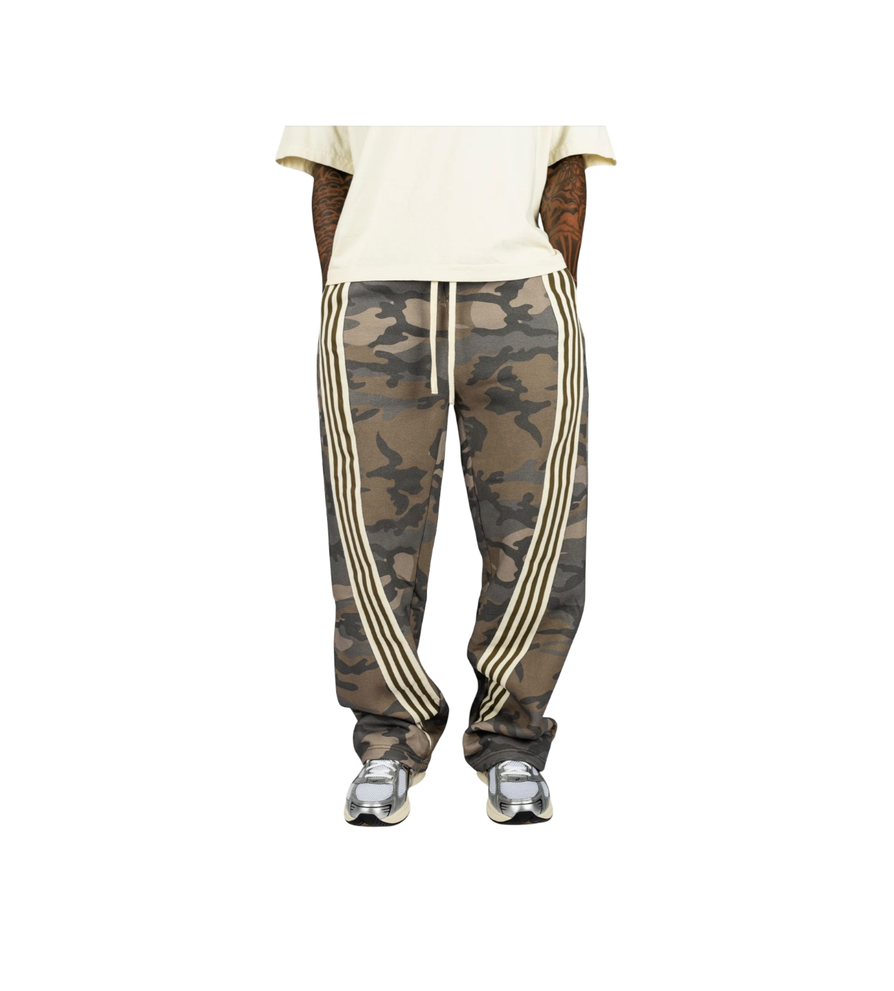 Stripe Baggy Sweatpants Camo
