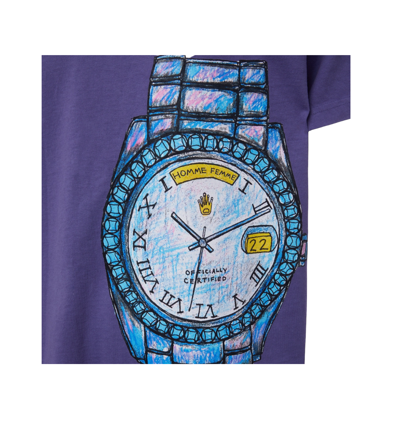 Homme Femme Presidential Bust Tee Purple