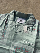 Jungles Teal Button Down Teal Tee