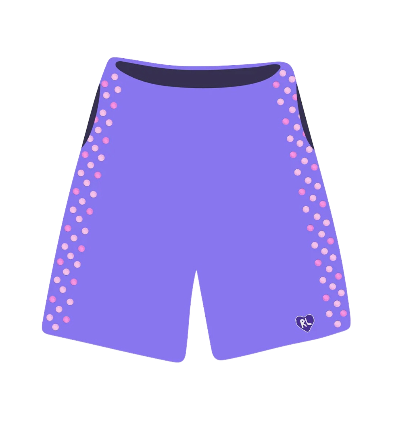 Red Letters Rhinestone Purple Short