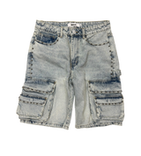 DUAA “Noble” Studded Jean Shorts
