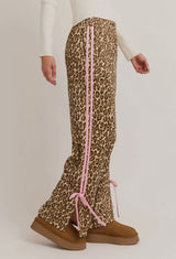 Le Lis Cheetah Bow Sweatpants
