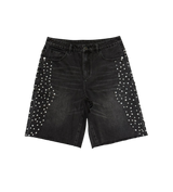 Concept “Chandelier” Denim Shorts Black