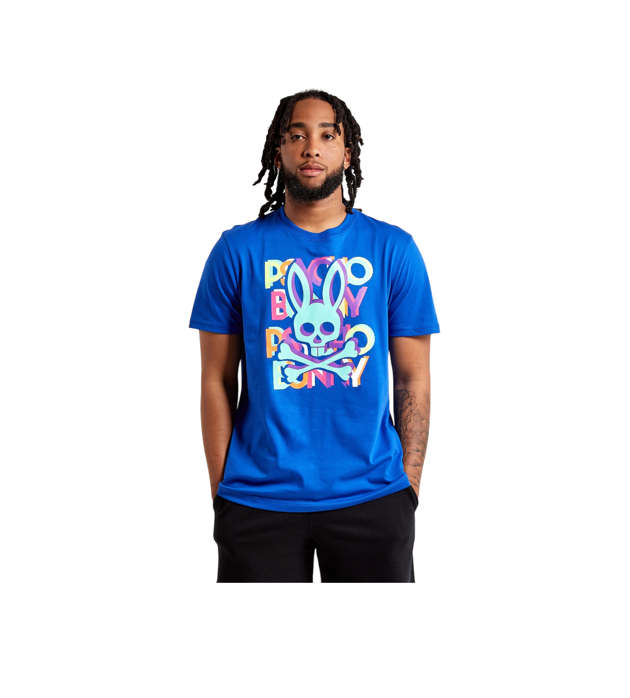 Psycho Bunny Tee Neon Multi Logo