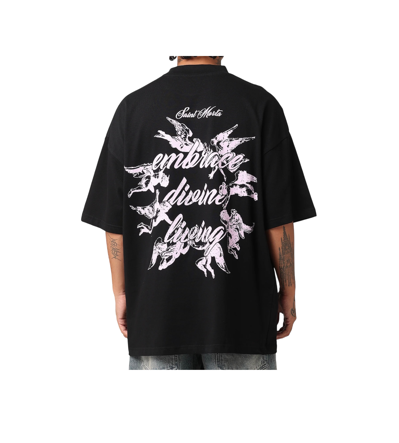 Saint Circle Angel Tee Black