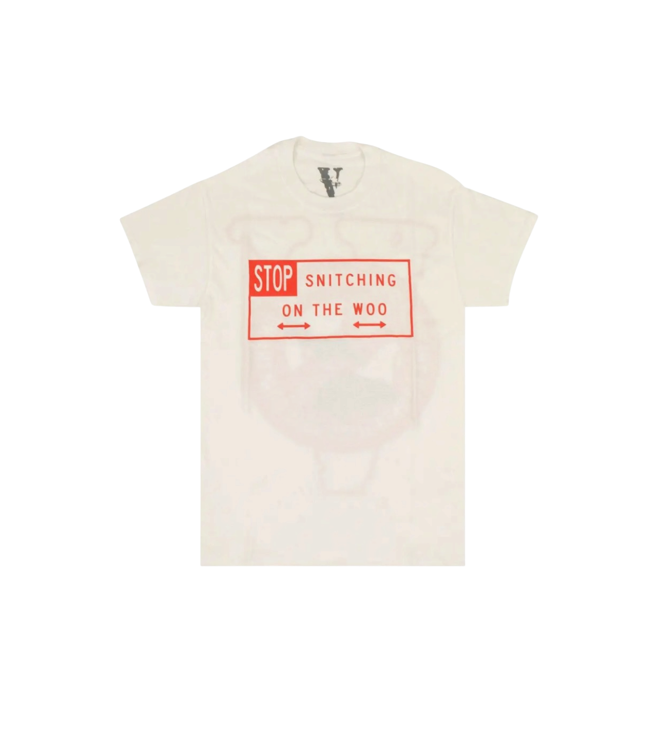 Vlone Stop Snitching Tee White