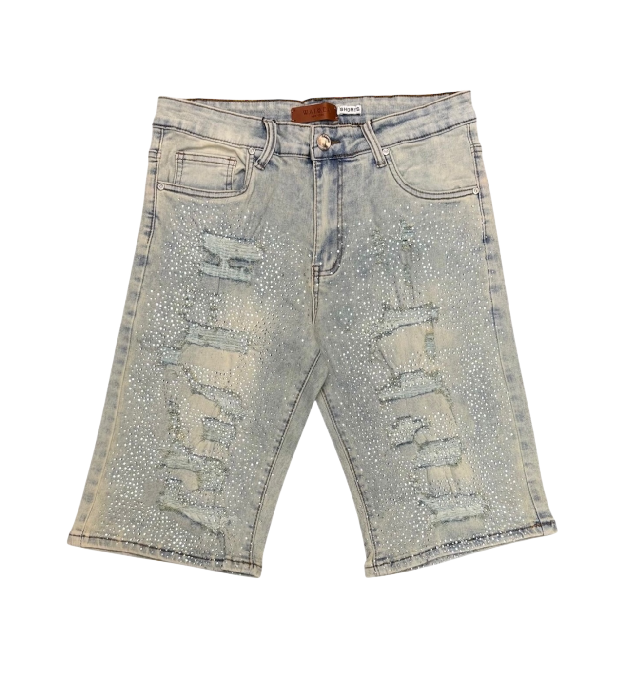 Rhinestone Jean Shorts Regular Fit