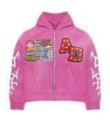 Awoken Dreams Pink Patchwork Zip-Up