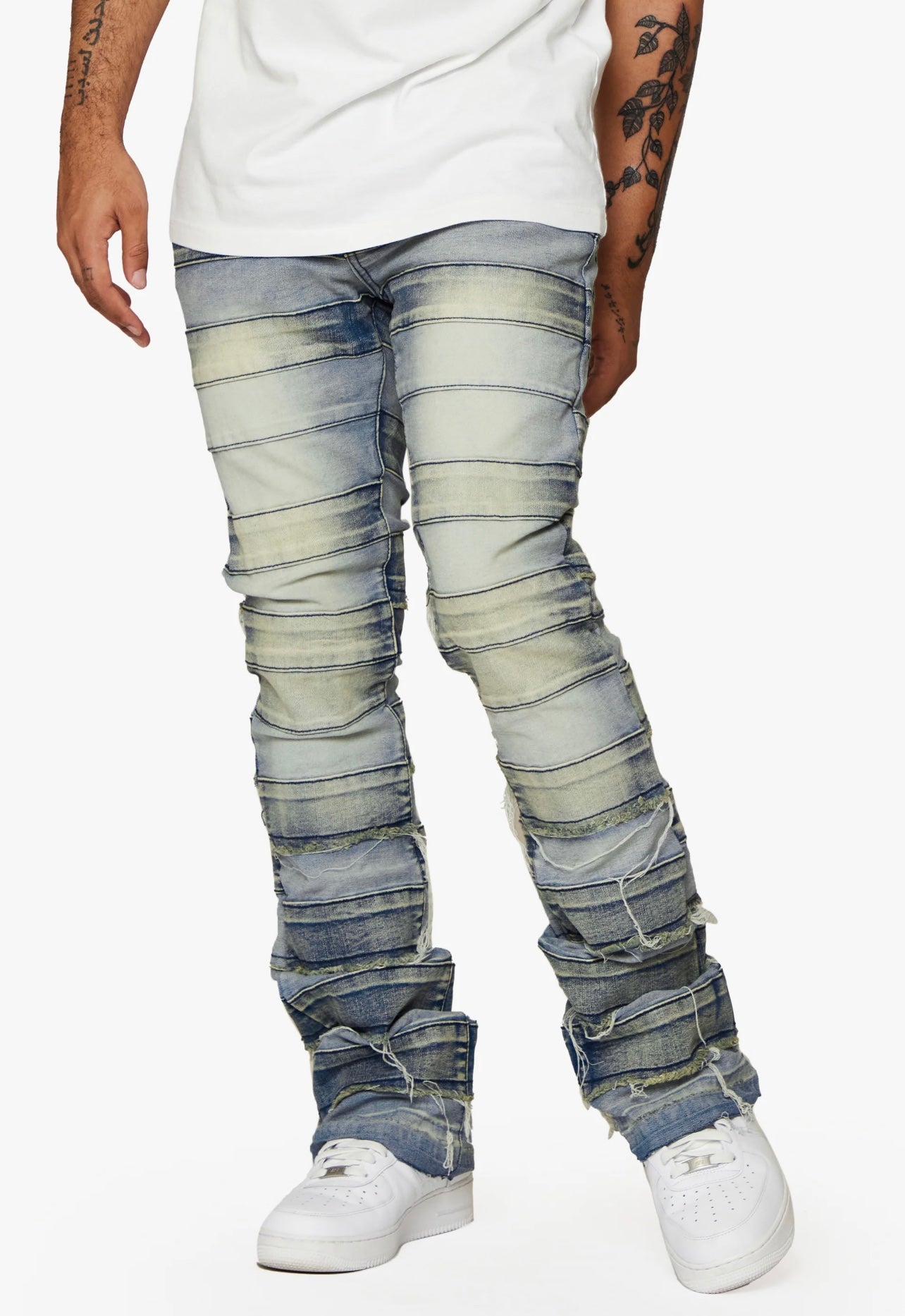 Lab Light Wash Stacked Patch Denim