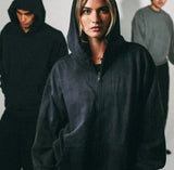 CC Premium Acid Wash Zip Hoodie Black