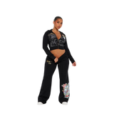 Ed Hardy Black Gold Script Sweatpants