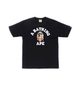 Bape College Check Tee Black