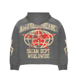 Awoken Dreams Grey Varsity Zip-Up Hoodie