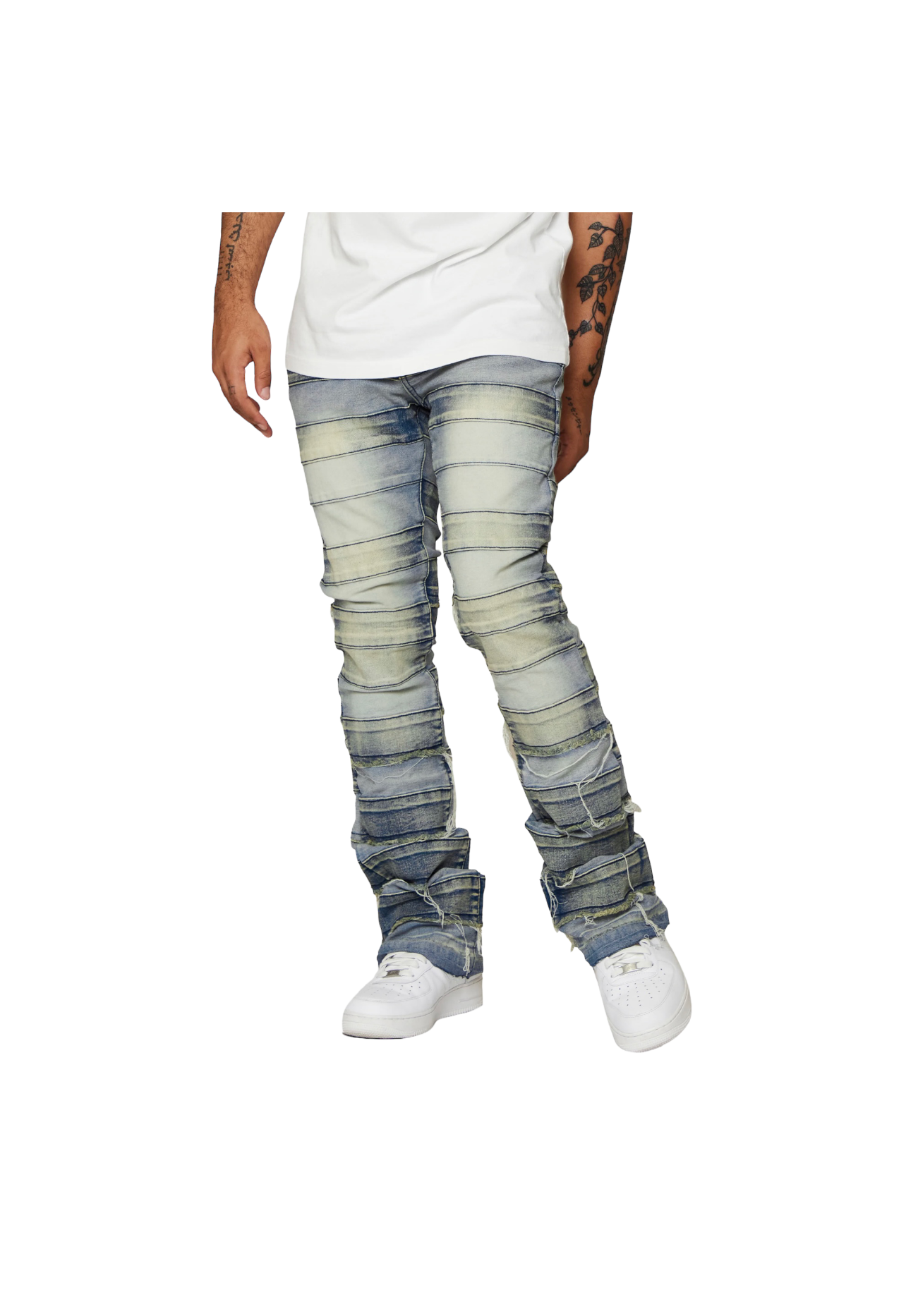 Lab Light Wash Stacked Patch Denim