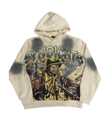 Syndicate “War” Rhinestone Hoodie Cream