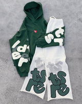 Red Letters Scattered Pant Bone Sweatpants