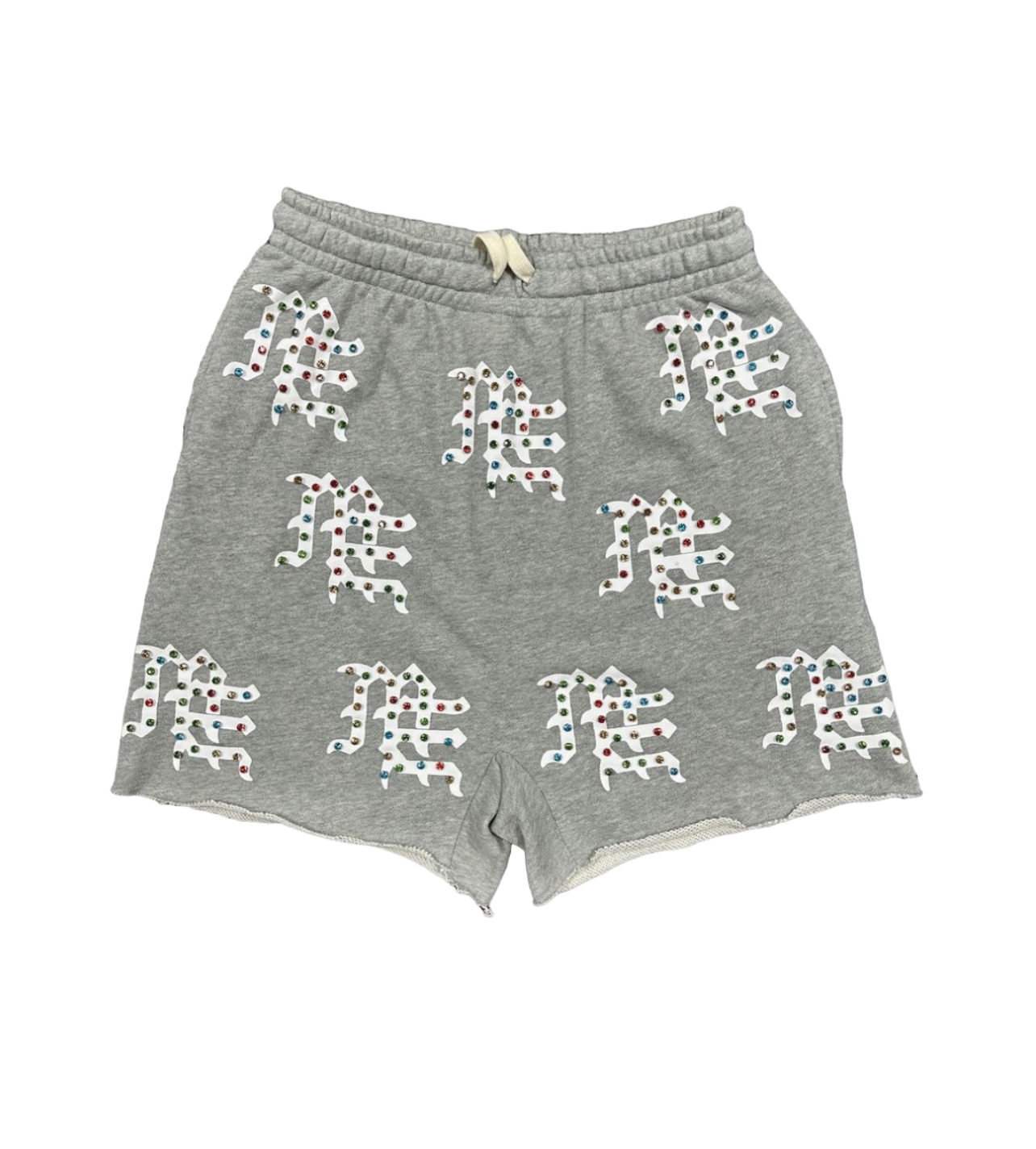 Mixed Emotions Grey Rhinestone Shorts
