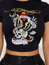 Ed Hardy Black Skull Tee NY