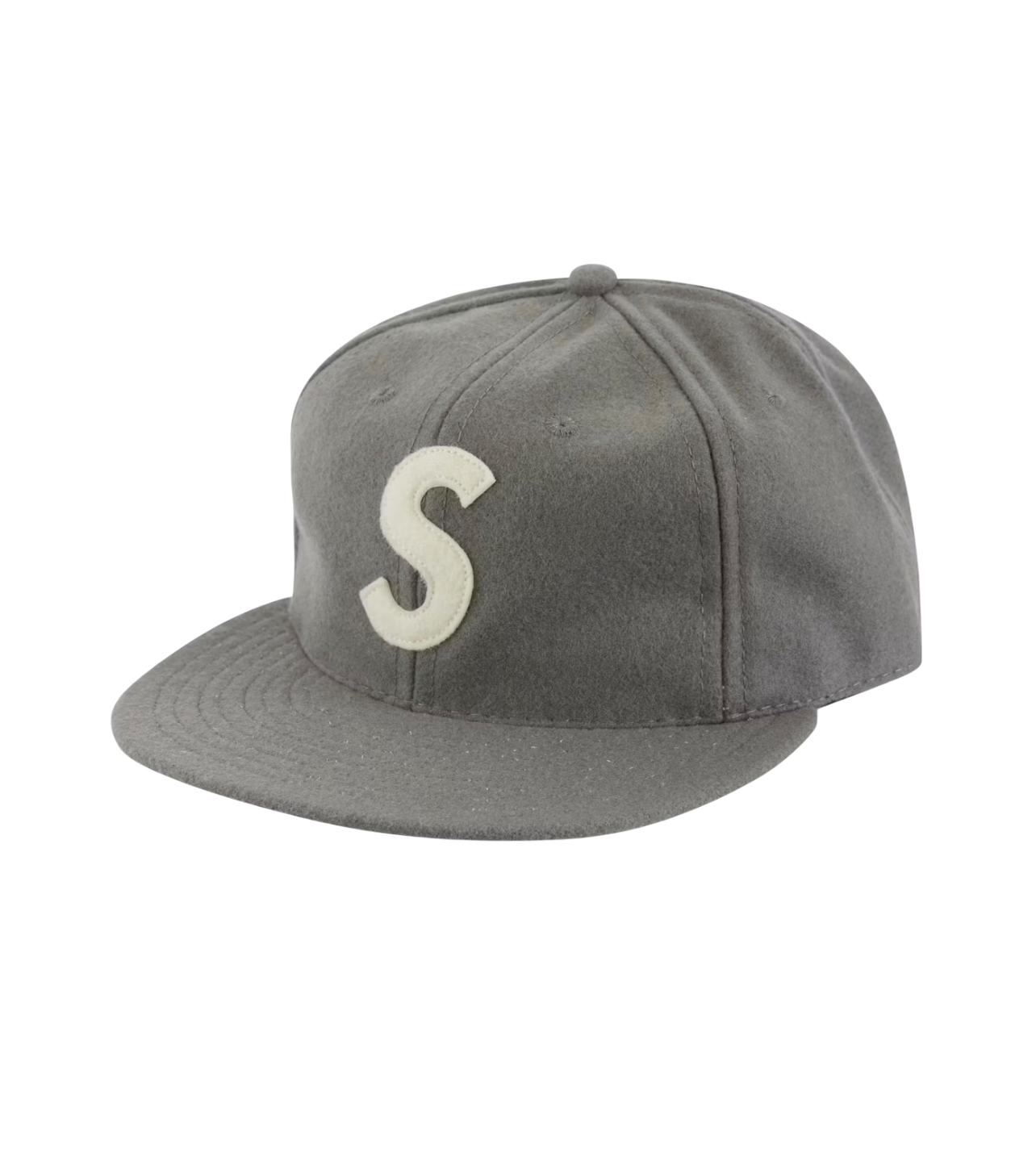 Supreme Ebbets S Logo Fitted 6 Panel Grey (Size 7 3/4) SS23