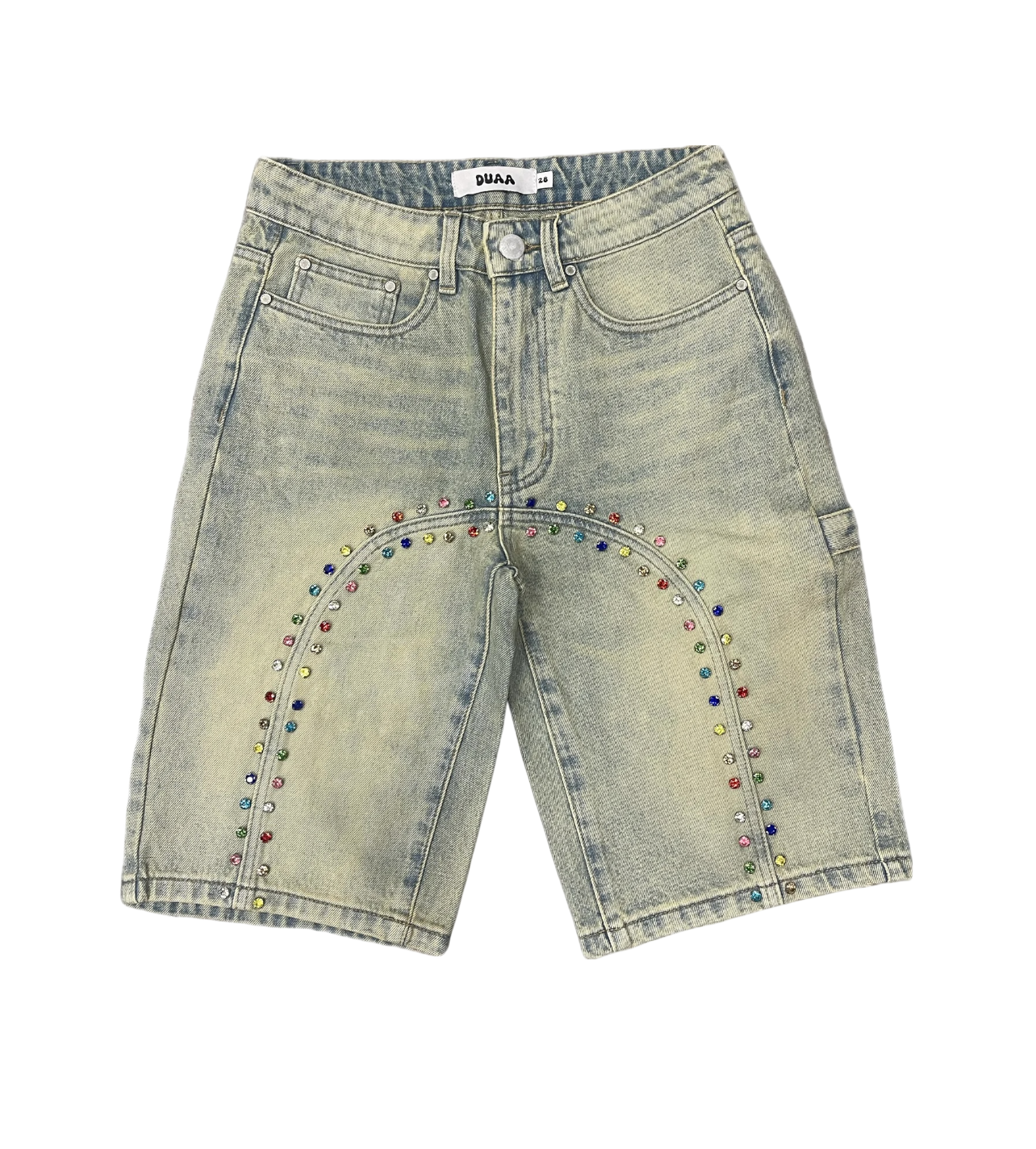 DUAA Skittles Rhinestone Shorts